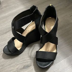 Black Jessica Simpson Wedges